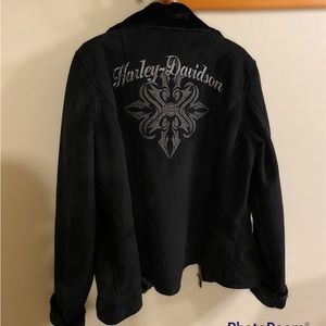 Harley-Davidson suede faux fur jacket